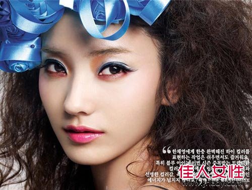 晚上亮麗炫影妝容