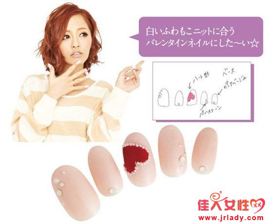 日系鑲鉆愛心美甲DIY教程 讓母親節充滿愛意